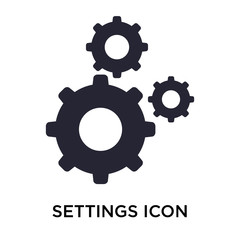 settings icon on white background. Modern icons vector illustration. Trendy settings icons
