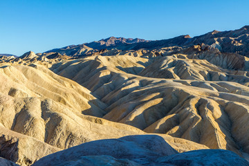 Folds of Windswept Eroded hills in late afternoon, Death Valley