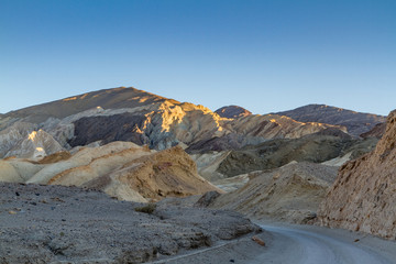 Late Afternoon Sunlight on the Other Worldly Landscape of Twenty Mule Team Road, Death Valley