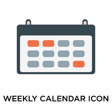 weekly calendar icon isolated on white background. Modern and editable weekly  calendar icon. Simple icons vector illustration. vector de Stock | Adobe  Stock