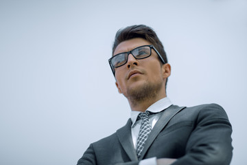 close up.portrait of a confident businessman