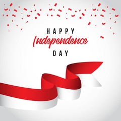 Happy Indonesia Independent Day Vector Template Design Illustration