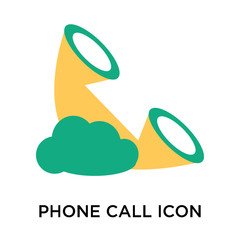 Phone call icon vector sign and symbol isolated on white background, Phone call logo concept