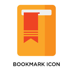 Bookmark icon vector sign and symbol isolated on white background, Bookmark logo concept