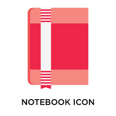 Notebook icon vector sign and symbol isolated on white background, Notebook logo concept