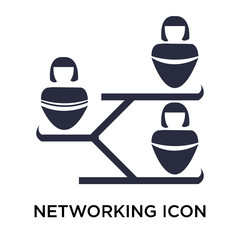 Networking icon vector sign and symbol isolated on white background, Networking logo concept