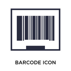Barcode icon vector sign and symbol isolated on white background, Barcode logo concept