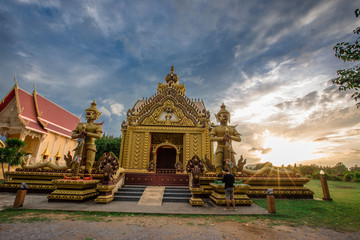 Hua Hin - Pranburi: June 15, 2018, tourists visit the beautiful church at Wat Summanawat (Wat Khao Ka Lok), Tambon Pak Nam Pran, Amphoe Sam Roi Yot, Chang Wat Prachuap Khiri Khan, Thailand