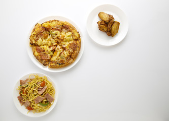 Pizza Spaghetti  Chicken Barbecue