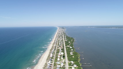 High aerial view of Emerald Isle.