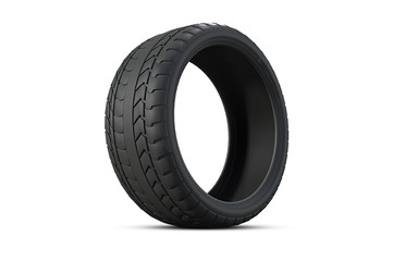 Obraz premium 3d rendering Car tires isolated on white background