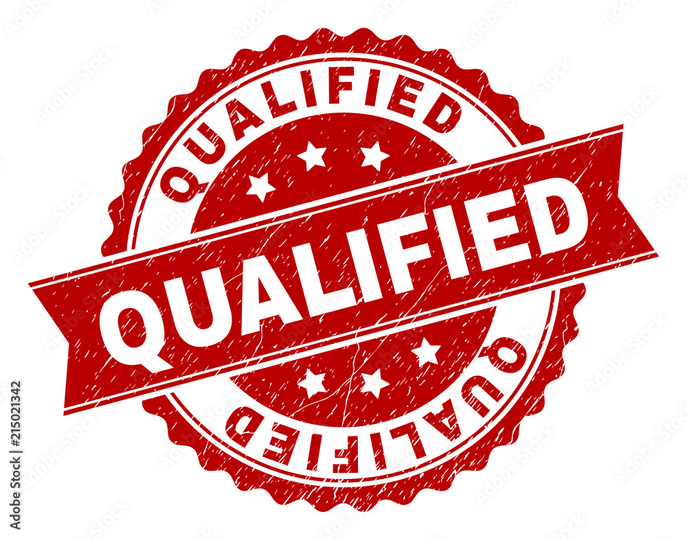 Canvas Prints qualified seal print with corroded texture. rubber seal imitation has round medal form and contains 