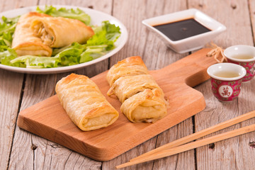 Spring rolls.