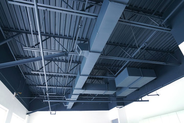 interior ceiling with ventilation pipe and structure