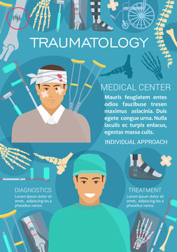 Traumatology and trauma surgery medicine banner