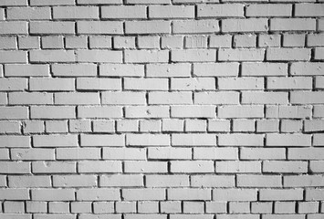 Black and white brick wall texture background
