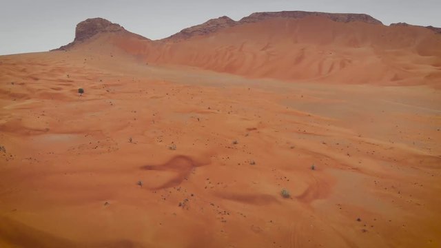 Dubai Fossil Rock Desert Dunes Aerial
