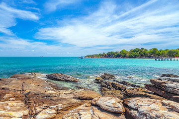 Rocky coast of Samed Island in Thailand.