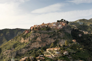 Fototapeta na wymiar Castelmola, scenic village above Taormina, Sicily, Italy