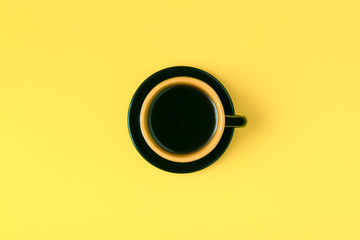 Coffee concept on bright pastel background