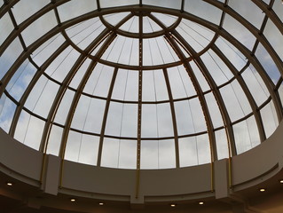 Dome shaped glass ceiling