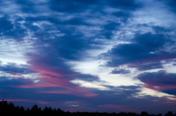 Obraz na płótnie Canvas Summer colorful sunset.