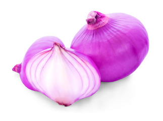 shallots isolated on white background