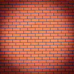Wall from a red brick as an abstract background