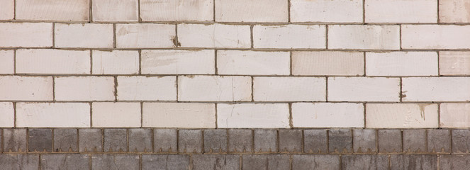 Brick wall in a house under construction