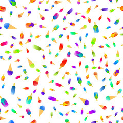 Seamless ice cream pattern colorful background