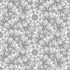 Black and white abstract seamless pattern.