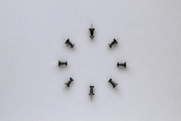 Office buttons on blue background