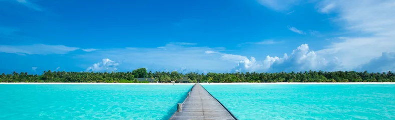 Store enrouleur Plage et mer plage tropicale aux Maldives