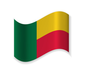 The flag of the Republic of Benin. Country In Western Africa. Vector illustration.
