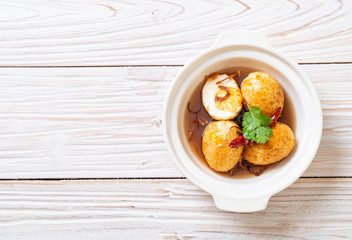 Fried Boiled Egg with Tamarind Sauce