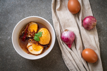 Fried Boiled Egg with Tamarind Sauce