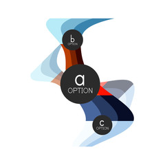 Abstract colorful geometric option infographics design template with sample abc options. Abstract background for business presentation or information banner