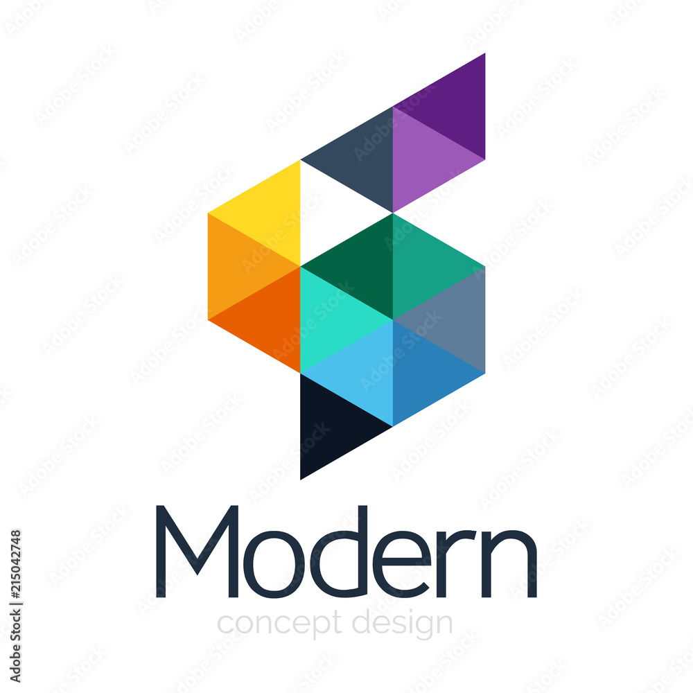 Aufkleber triangle shape design abstract business logo icon design. company logotype branding emblem idea