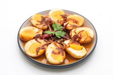 Fried Boiled Egg with Tamarind Sauce