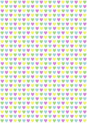 Nahtlose Pastellherzen auf weiß