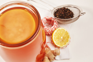 Freshly fermented Kombucha made with black tea