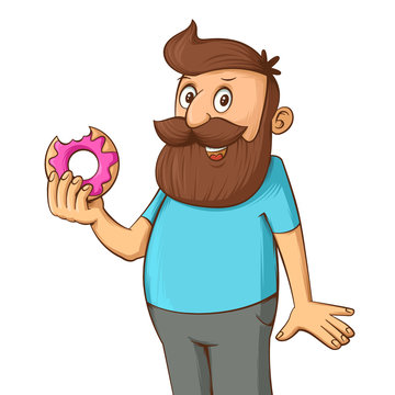 man with a donut