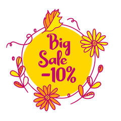 Big sale for 10 percent discount