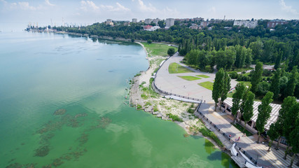 Fototapeta na wymiar The embankment of Taganrog. Rostov region. Russia