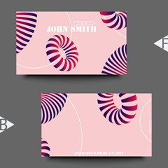 3d abstract colorful shape. Business card template. Eps10 Vector illustration