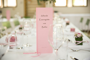 The wedding decor. The white flowers bouquet.