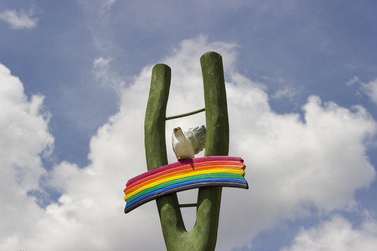 Symbol - wooden dove of peace