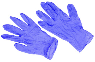medical gloves on white