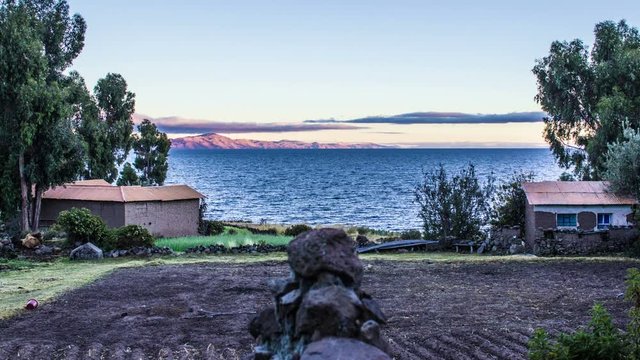 Lake Titicaca, Andean Mountain, Peru and Bolivia, Nature, South America, Time Lapse, 4k
