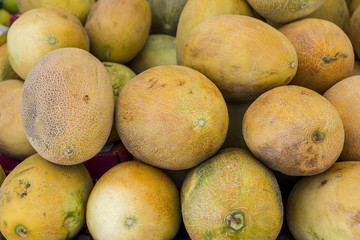 Melons in market